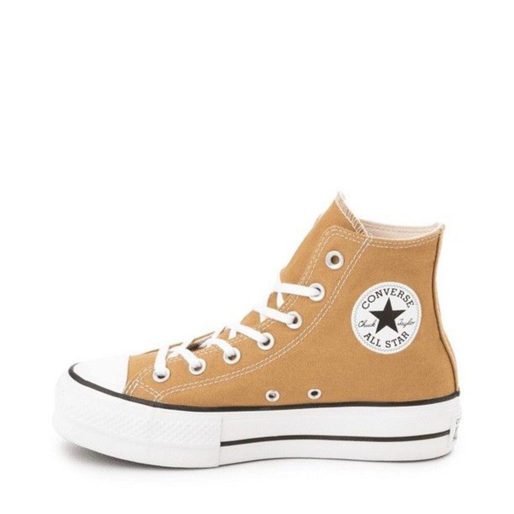 Converse Women Chuck Taylor All Star Hi Top Lift Platform Sneakers Trek Tan Sz 8